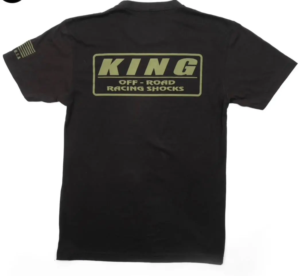 King Shocks Black Cvc Crew Tee W/ Olive Green Logo 1