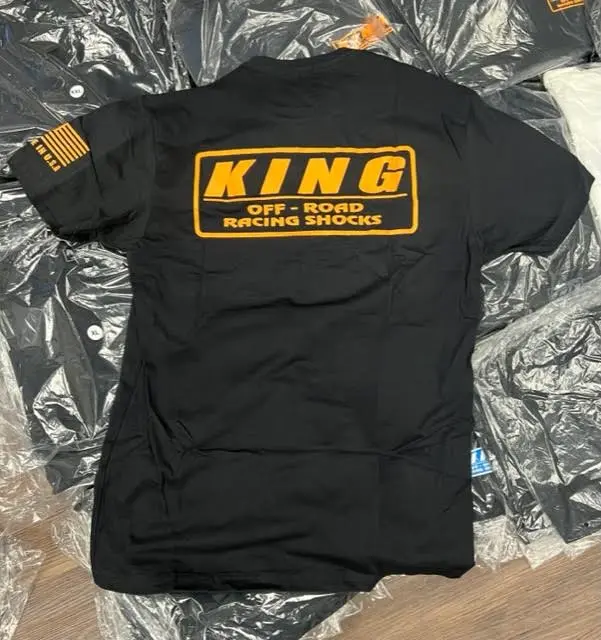 King Shocks Black Cvc Crew Tee W/ Neon Orange 1
