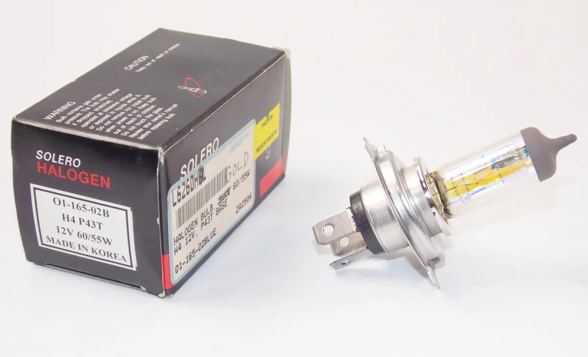 Solero Halogen Headlight Bulb Lamp Base P43t H4 12V 60/55W 01-165-02 | L6260h 1