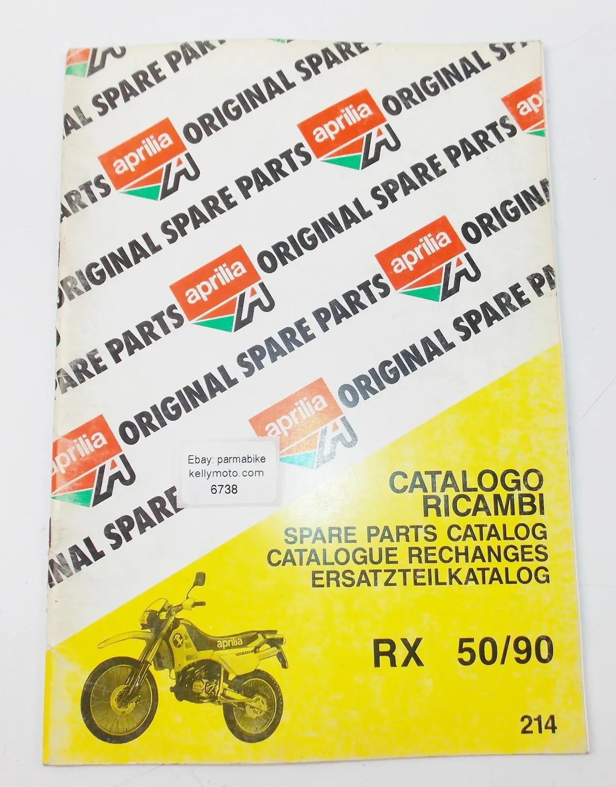 1990 Aprilia Rx50 Motor Chassis Frame Spare Part Catalog Book Diagram Manual 214 1