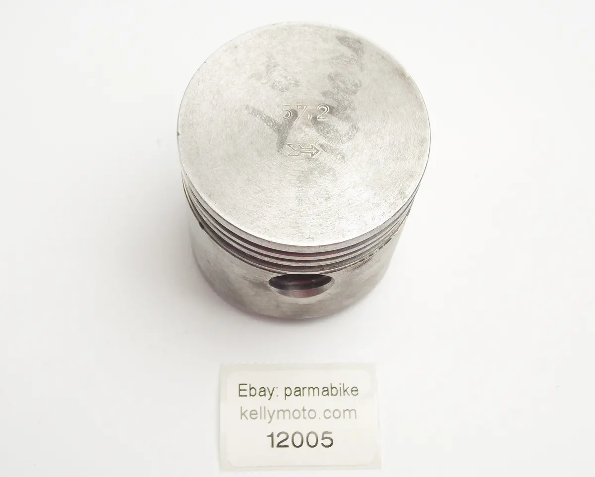 Asso Werke 902 Piston + Pin Diameter 57.2 Mm Mondial 160 Cc 4-Stroke 1