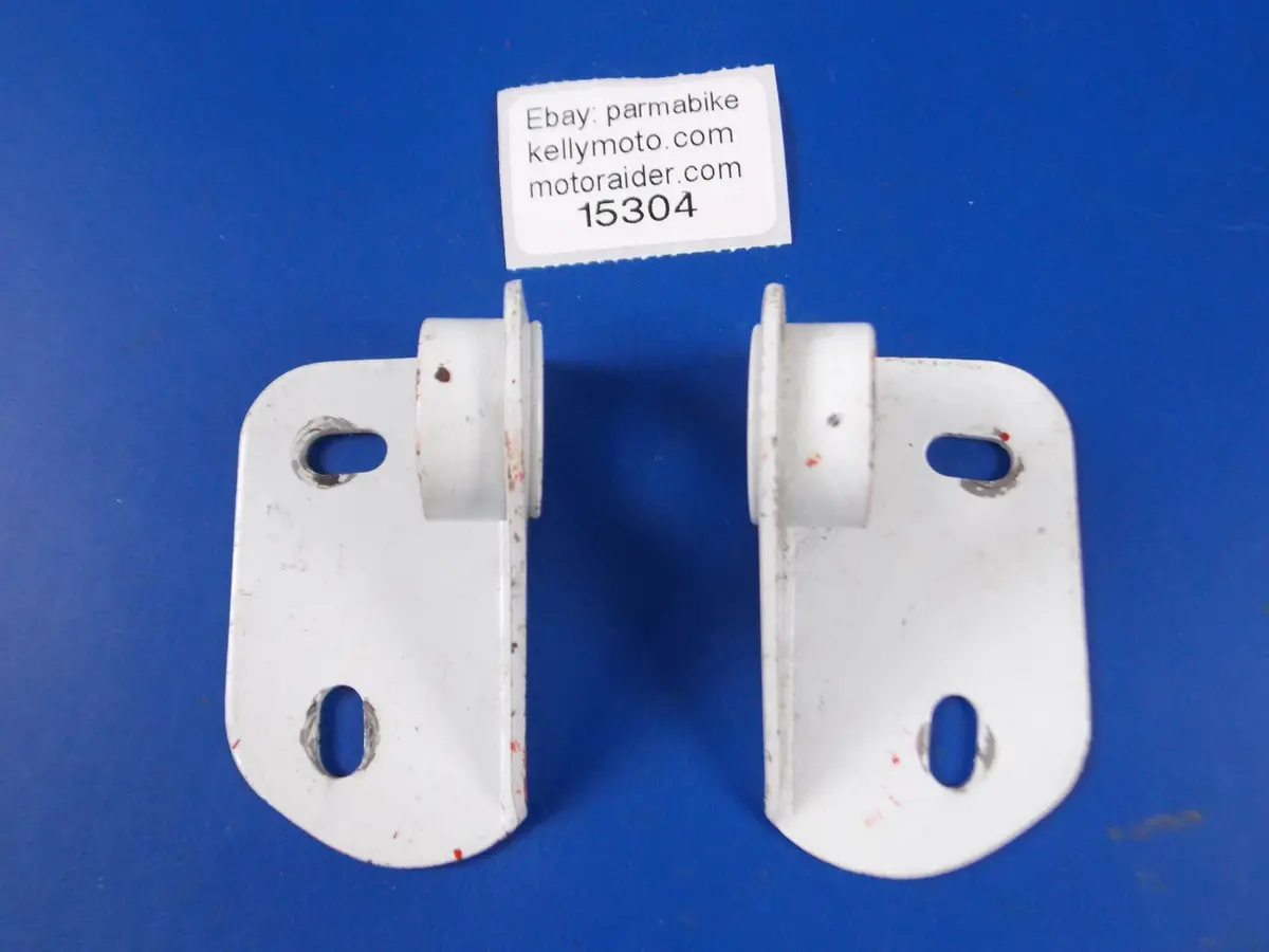 1980 Beta  Cr 250 500 Gas Fuel Tank Mount Brackets White Vintage Cross Enduro 1