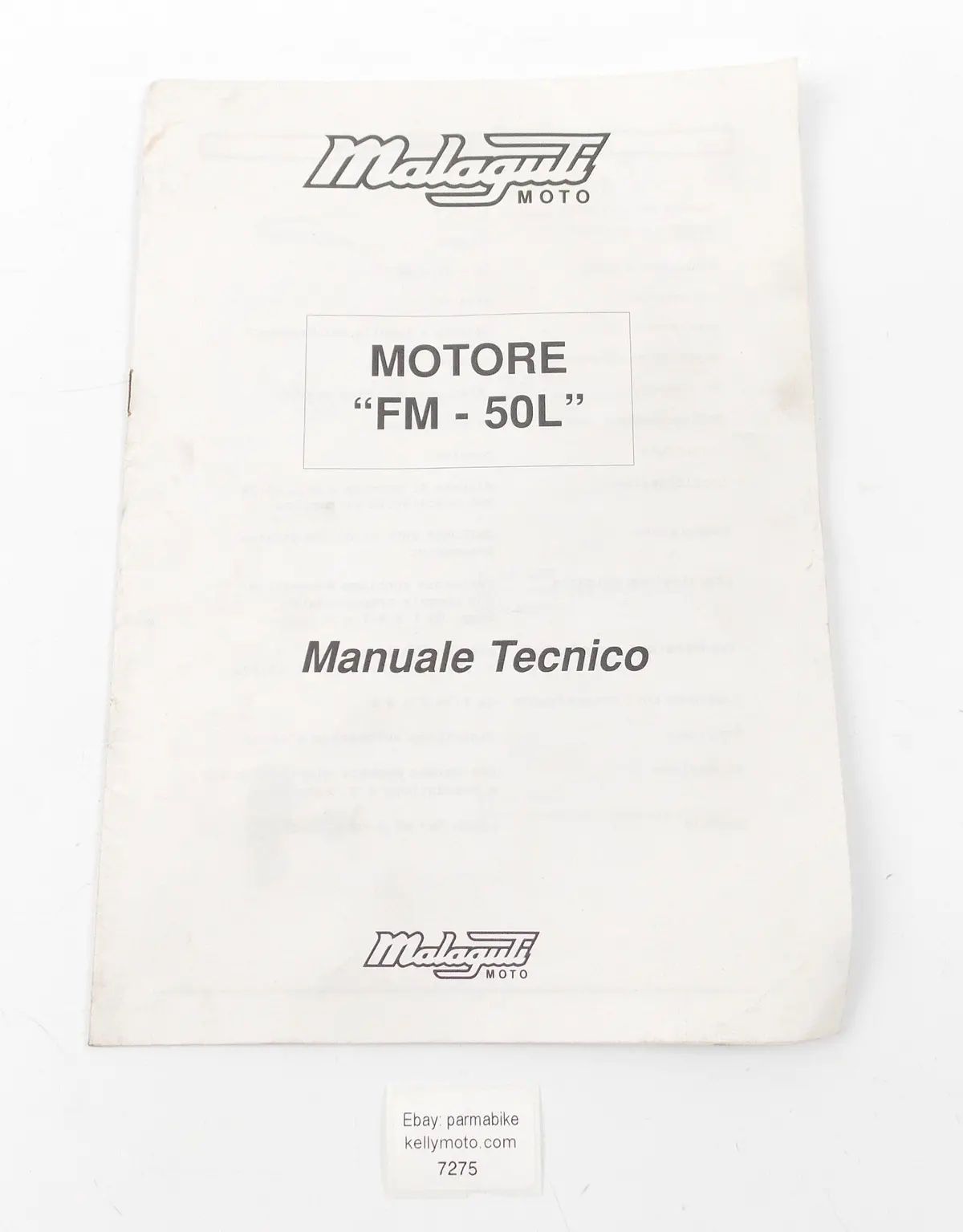 Oem Malaguti Scooter Moto "Fm-50L" Technical Service Manual Workshop Book Repair 1
