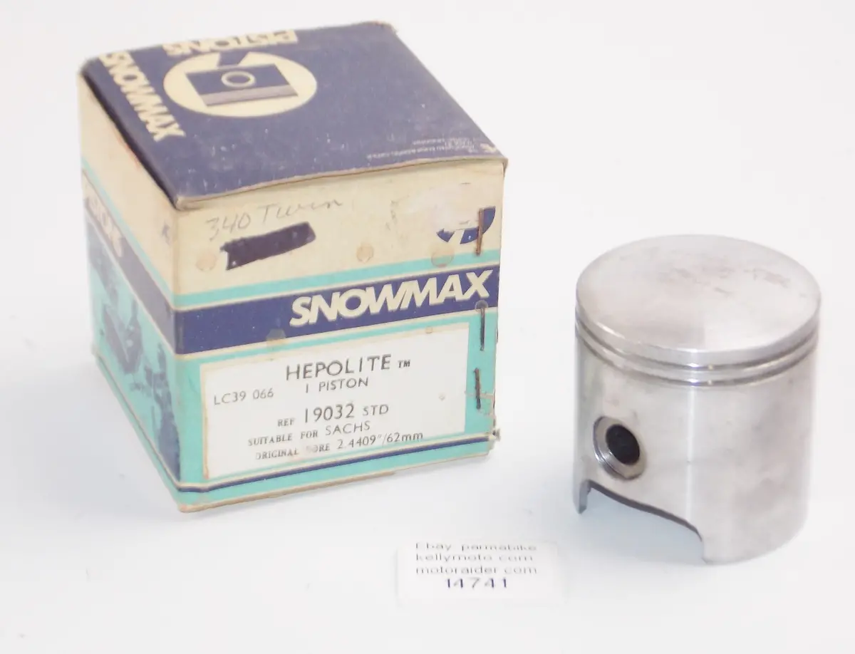 Sachs 340 Twin Hepolite 19032 Snowmax Piston 2.4409" 62Mm Snowmobil Motor Engine 1