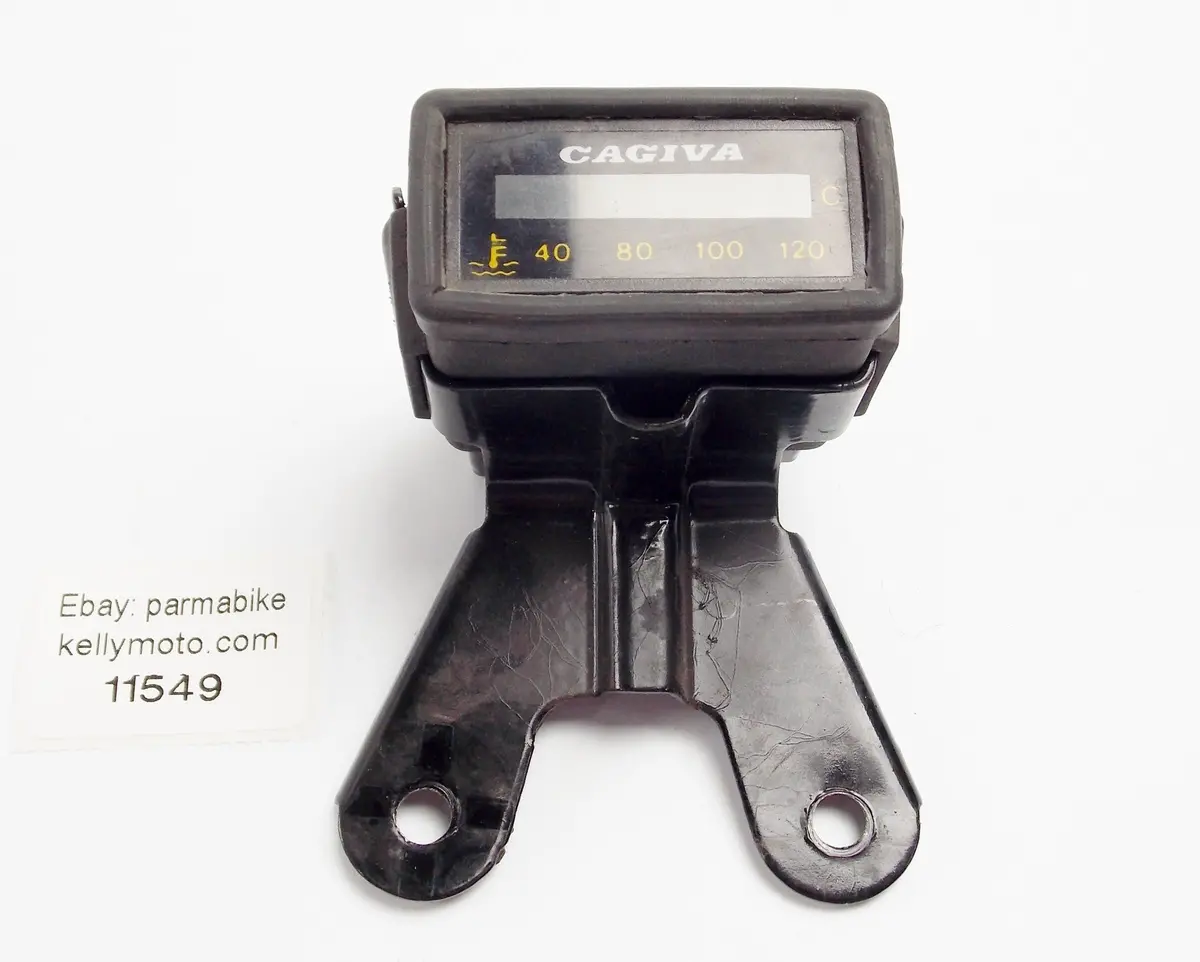 1986 Cagiva 125 Elefantre Temperature Gauge C.E.V 42143 + Gauge Mount Bracket 1