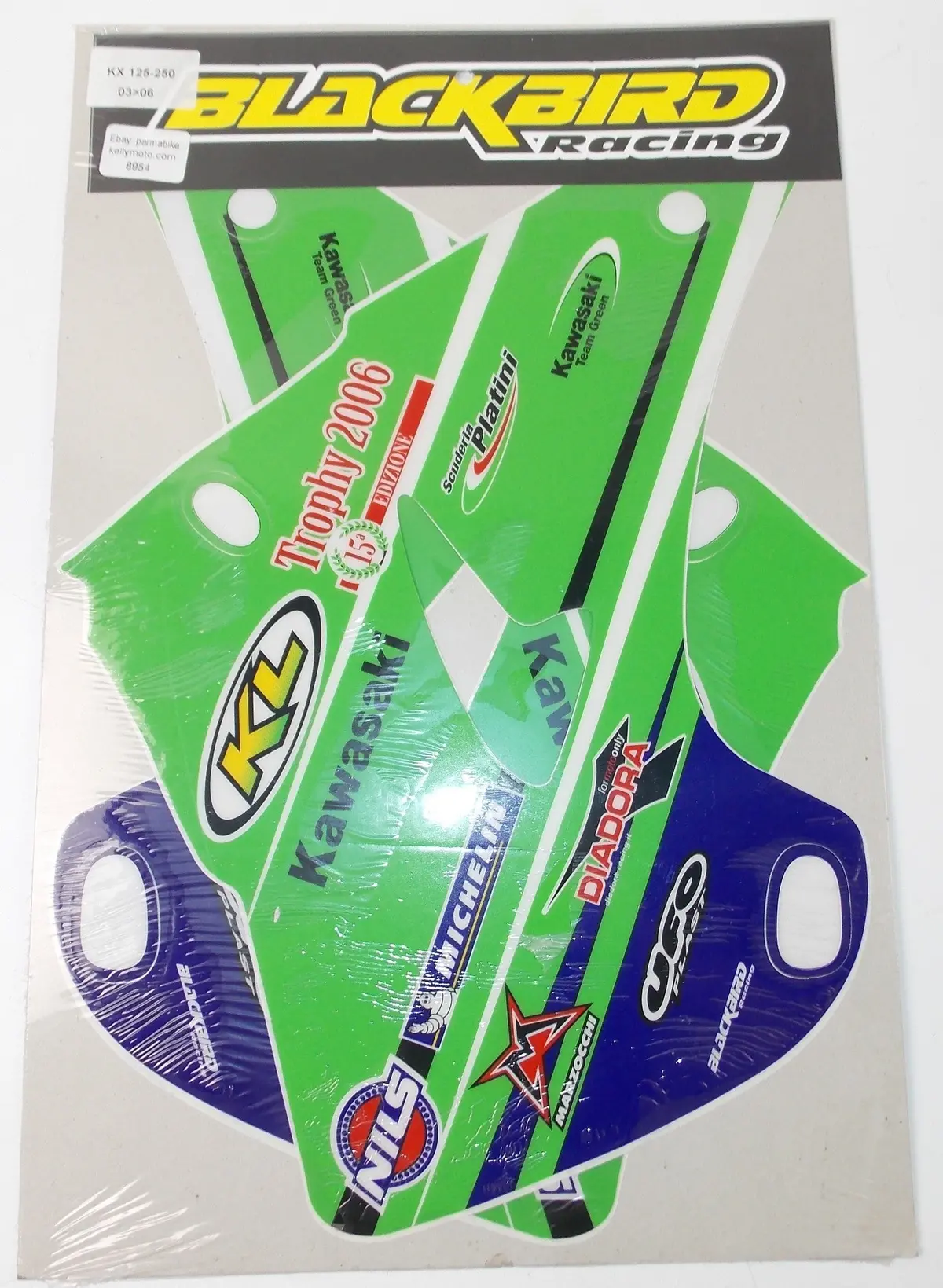 Blackbird Racing Gas Tank Fairing Sticker Decal Set Kawasaki 2003-06 Kx 125/250 1