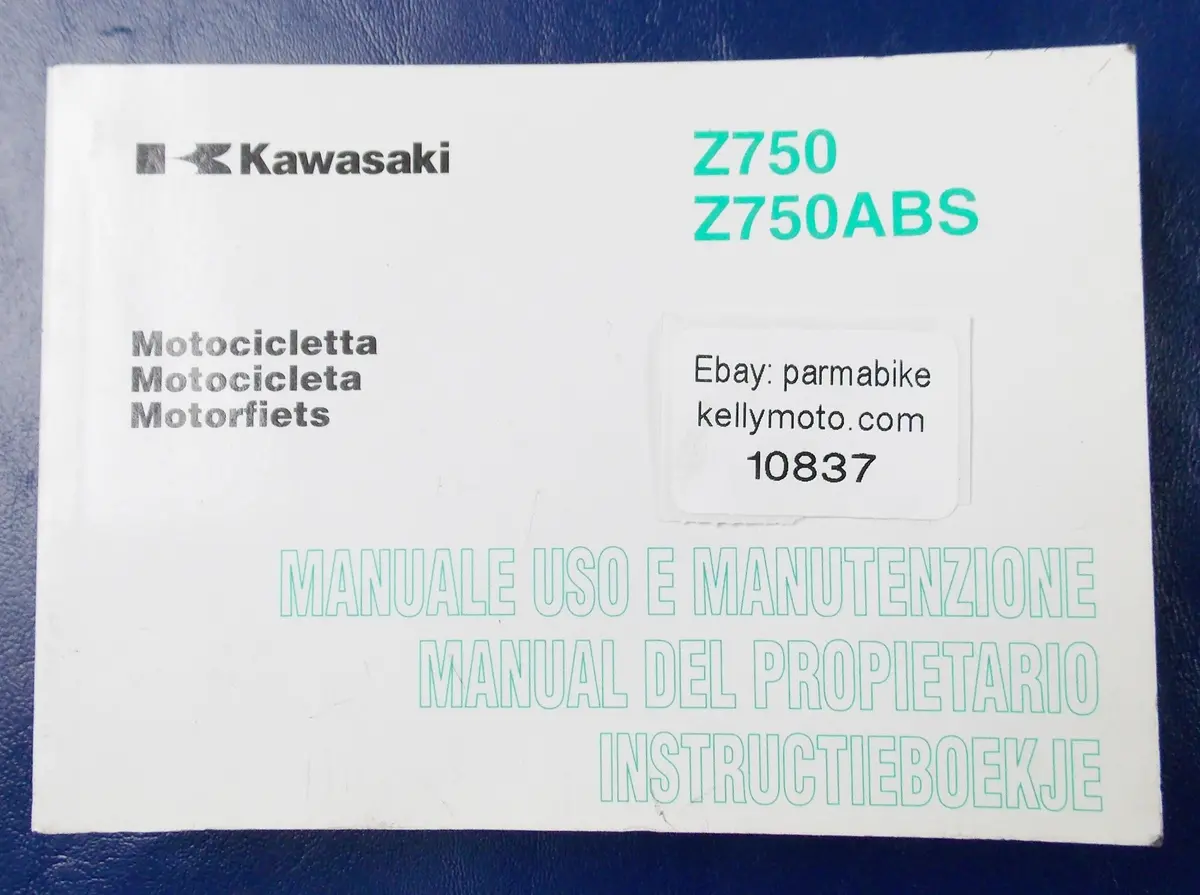 Kawasaki Z750 / Z750abs Owner User Manual Book Italian Dutch Spanish 1