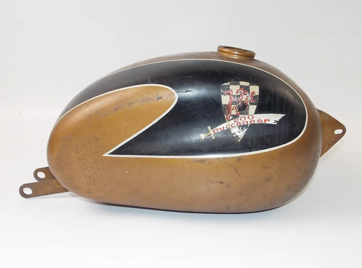 1960 J-Be Buccaneer 200 Sachs Fuel Gas Petrol Tank Brown Black 2