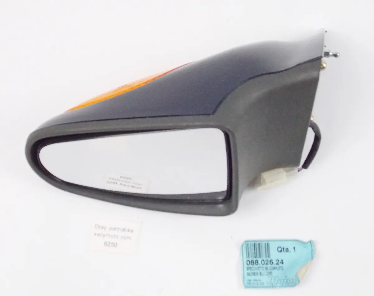 Nos Oem Malaguti 125 R180 Left Rear View Mirror Blue Lord 088.026.24 08802624 1