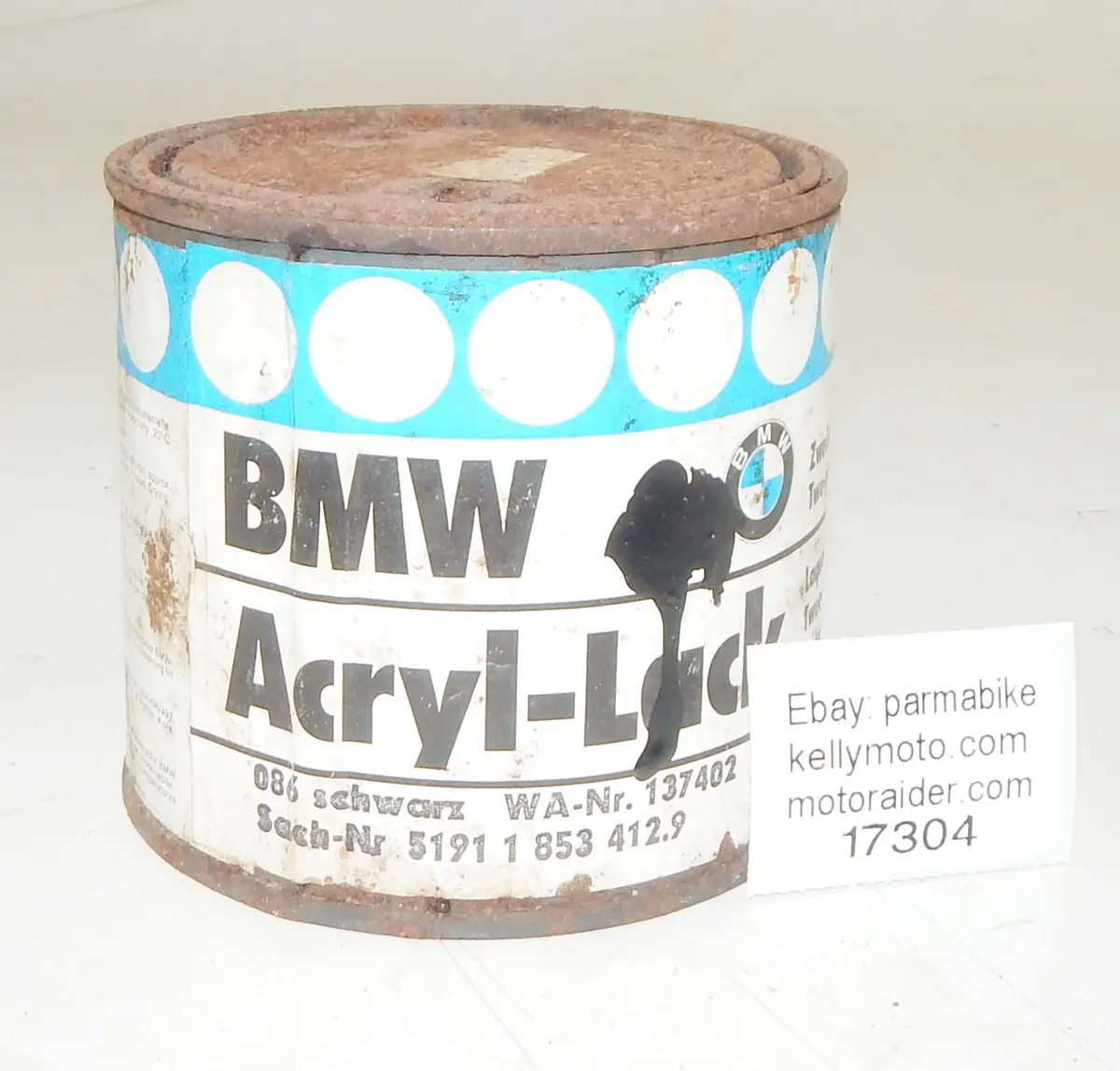 Oem Bmw Paint Can 250Ml Acrylic Varnish Bmw 086 Black (Schwarz) 51911853412 1