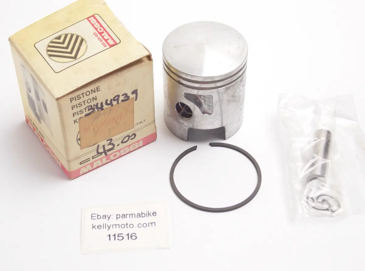 Nos Malossi 344939 Piston+Ring+Pin+Clips Diameter 43 Mm Piaggio Ciao/Si/Boxer 1