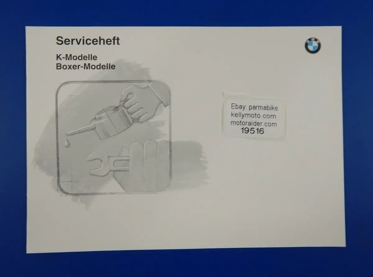 Oem Bmw 2V/K75/K1100 Boxer Service Booklet Logbook 01709799060 1