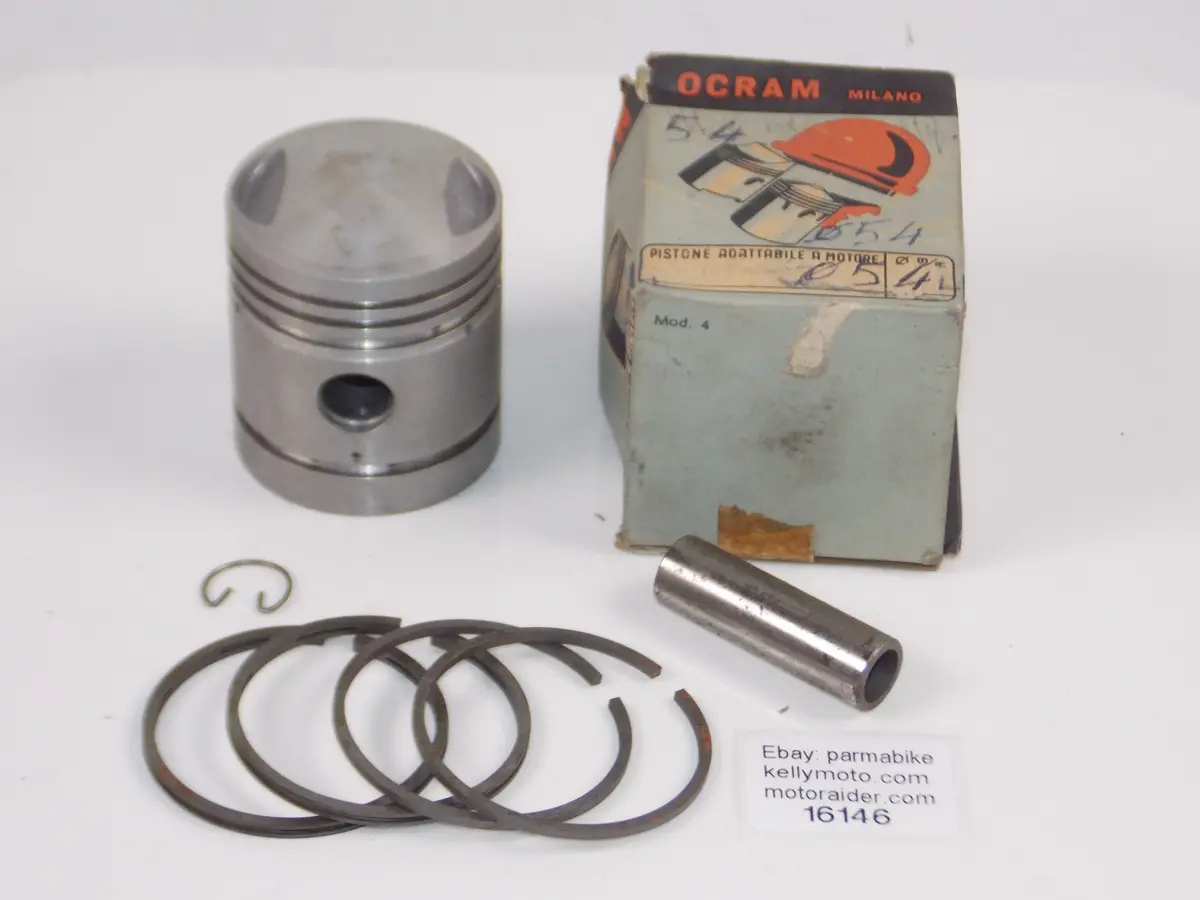 Nos Dinamin Motorcycles Piston 54 Mm+Rings+Pin 15Mm+Circlip Mv 125 Sport 16146 1