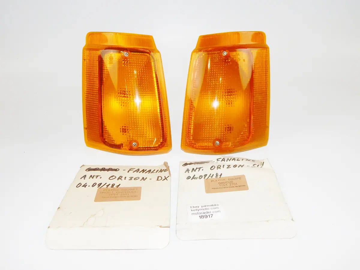 Nos 1970'S Chrysler Horizon Front Turn Signal Rh Lh Amber Seima 10542701 1