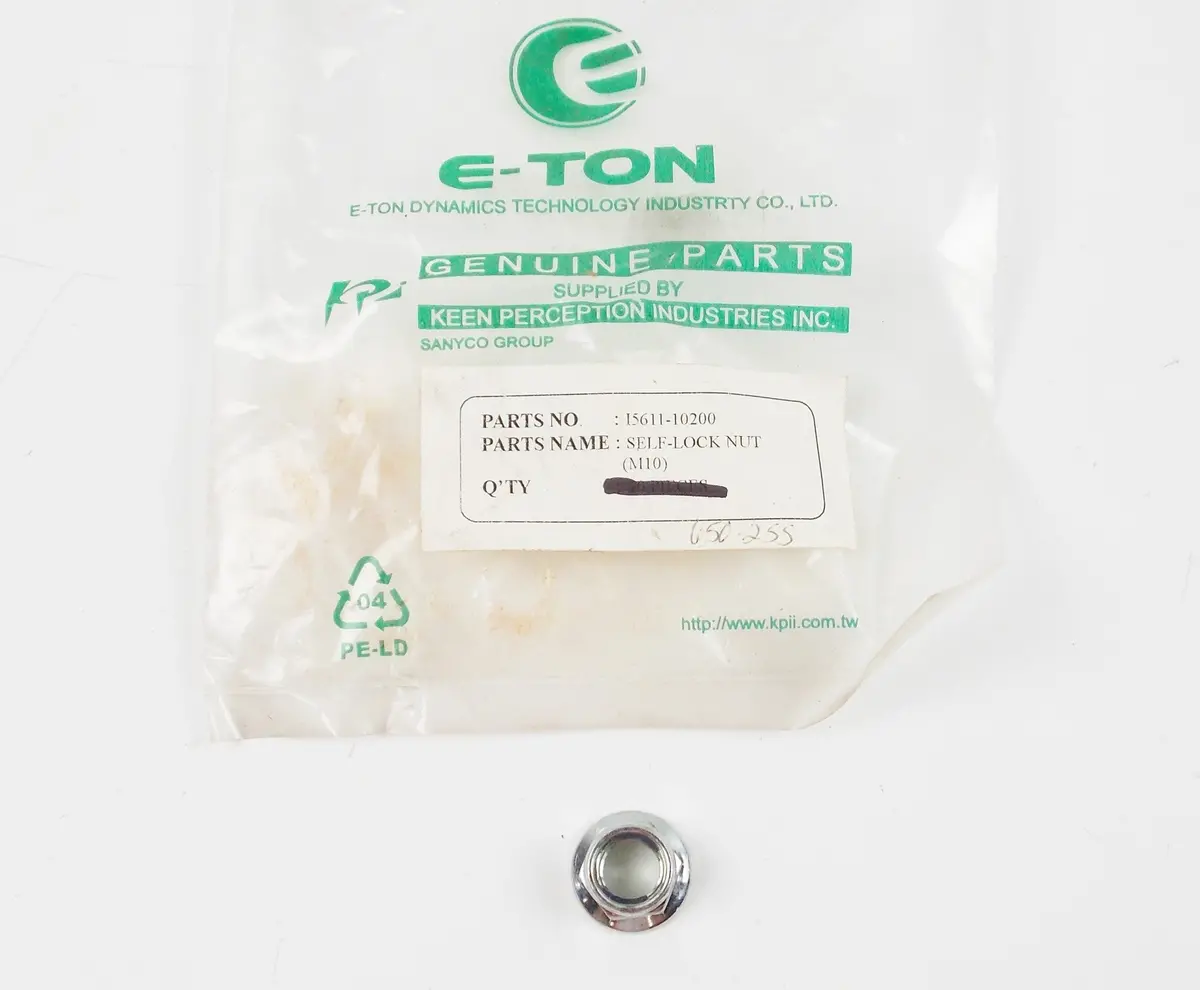 Nos Oem E-Ton Motorcycles 50Cc Self Lock Nut M10 650255 | 15611-10200 1