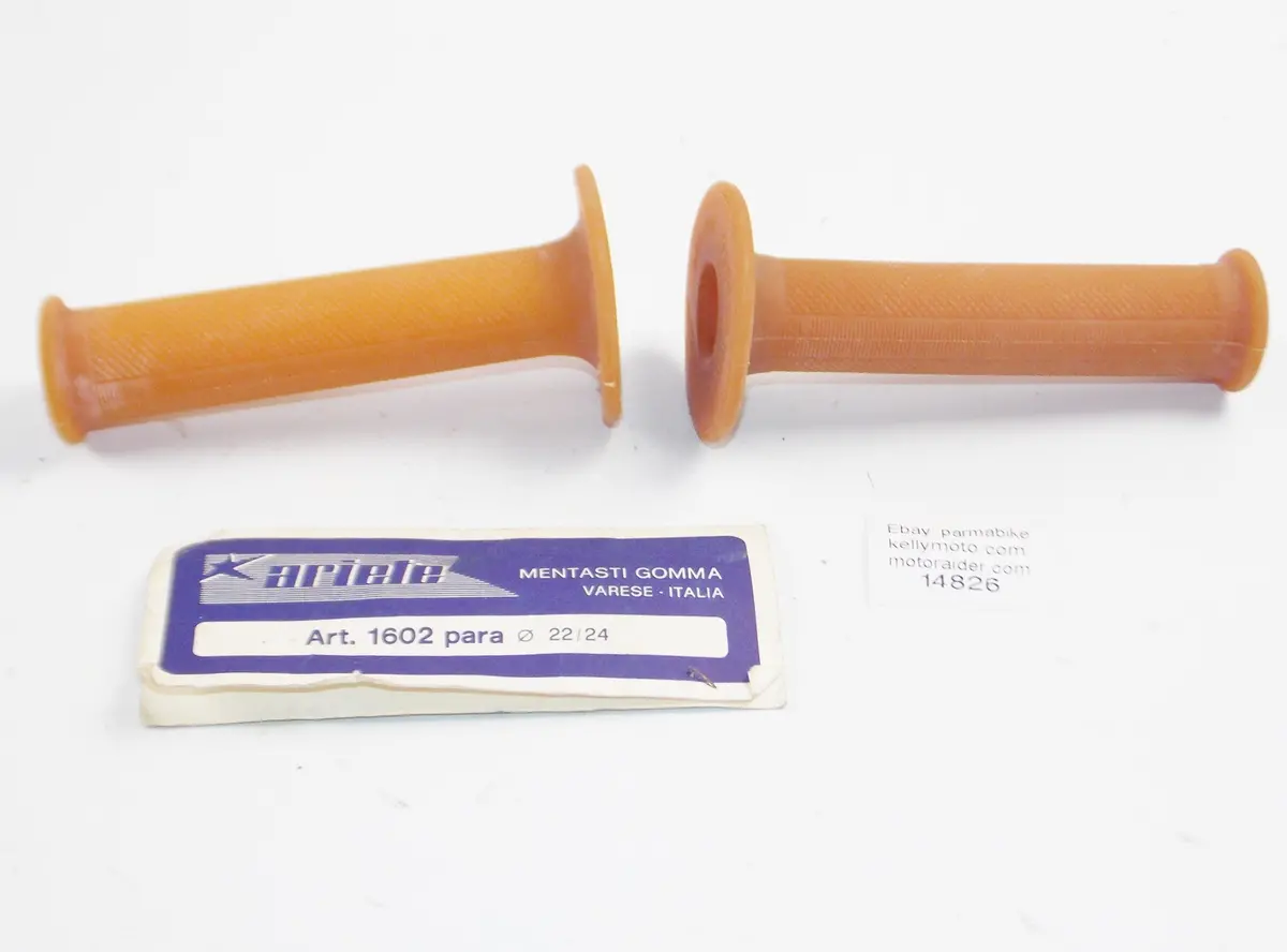 Ariete 1602 22Mm Handlebar Natural Rubber Grips Beta Morini Benelli Guzzi Cagiva 1