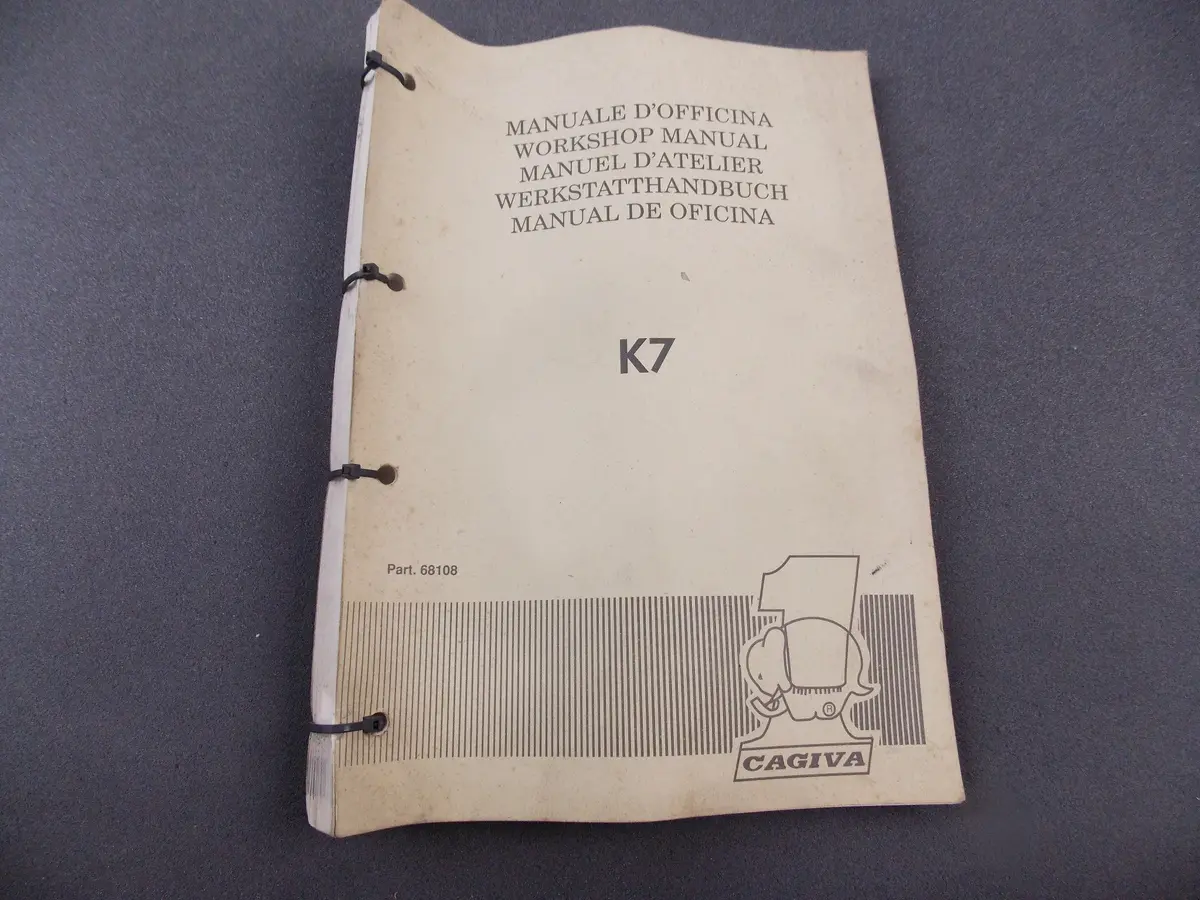 Oem Cagiva K7 Workshop Manual Shop Book 68108 Italian English French German 1