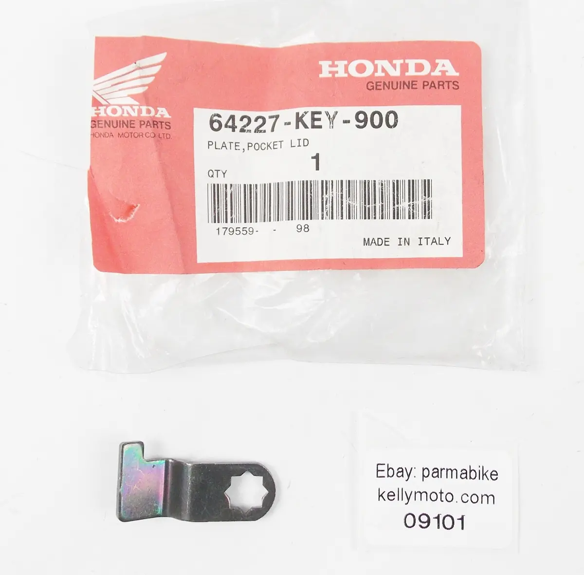 Nos Oem Honda 1998 Pantheon 125 Cam Plate Pocket Lid 64227-Key-900 1