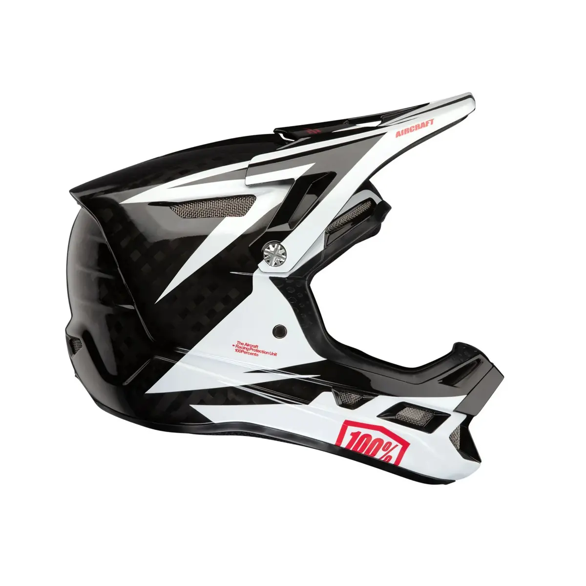 100%  Off-Road Aircraft Carbon Full Face Helmet - Rapid Bomb/White 1