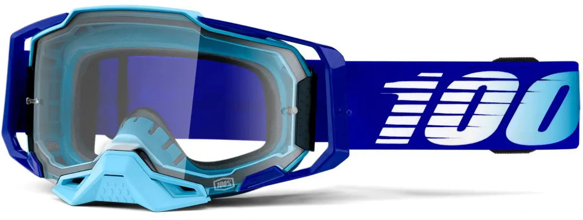 100 Percent Armega Dirt Bike Goggles & Motocross Goggles  Blue 1