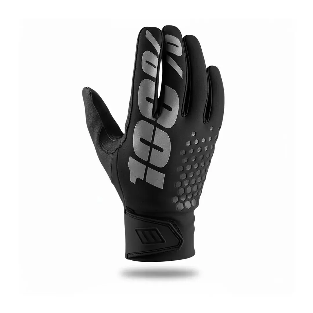 100% Hydromatic Brisker Long Mtb Cycling Gloves – Waterproof, Thermal, Black | Kuwait 1