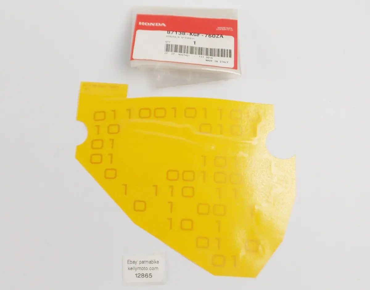 Oem Honda 2000-02 Nes125 Mark/Stripe Decal R. Side Cover Type1 87138-Kgf-760Za 1