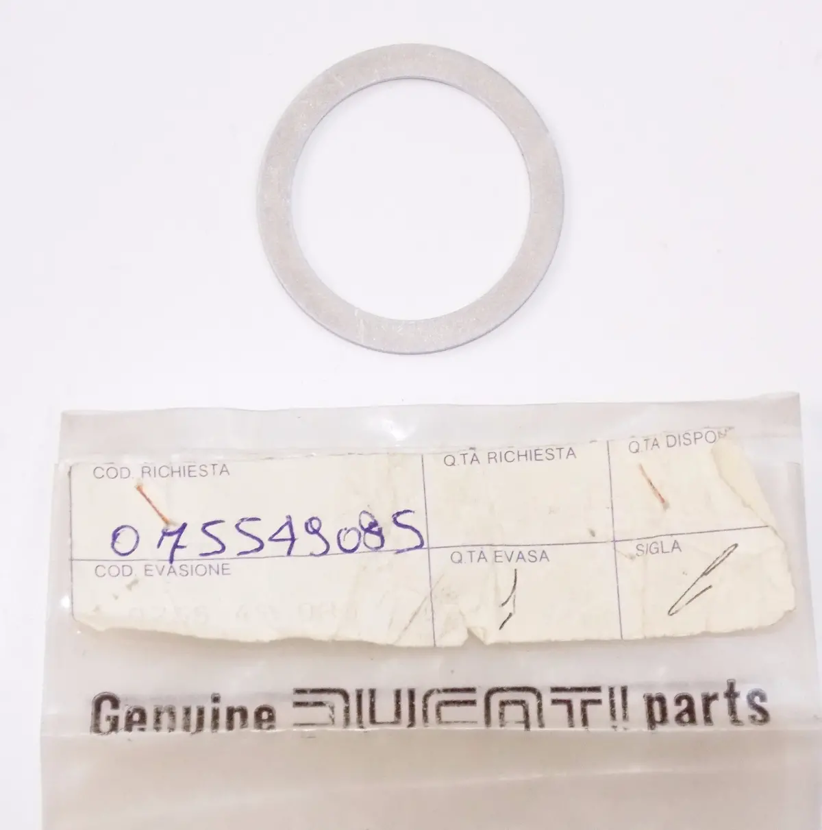 Nos Oem Ducati 860 Gt/E/Gts Engine Breather Washer 075549085 1