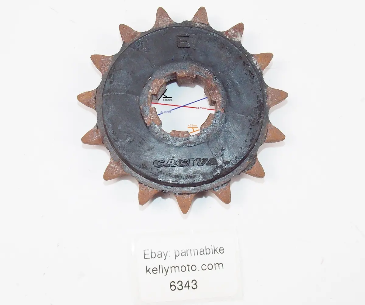 Nos Oem Cagiva Front Counter Drive Sprocket 15T Morini Ducati Mv Husqvarna 1
