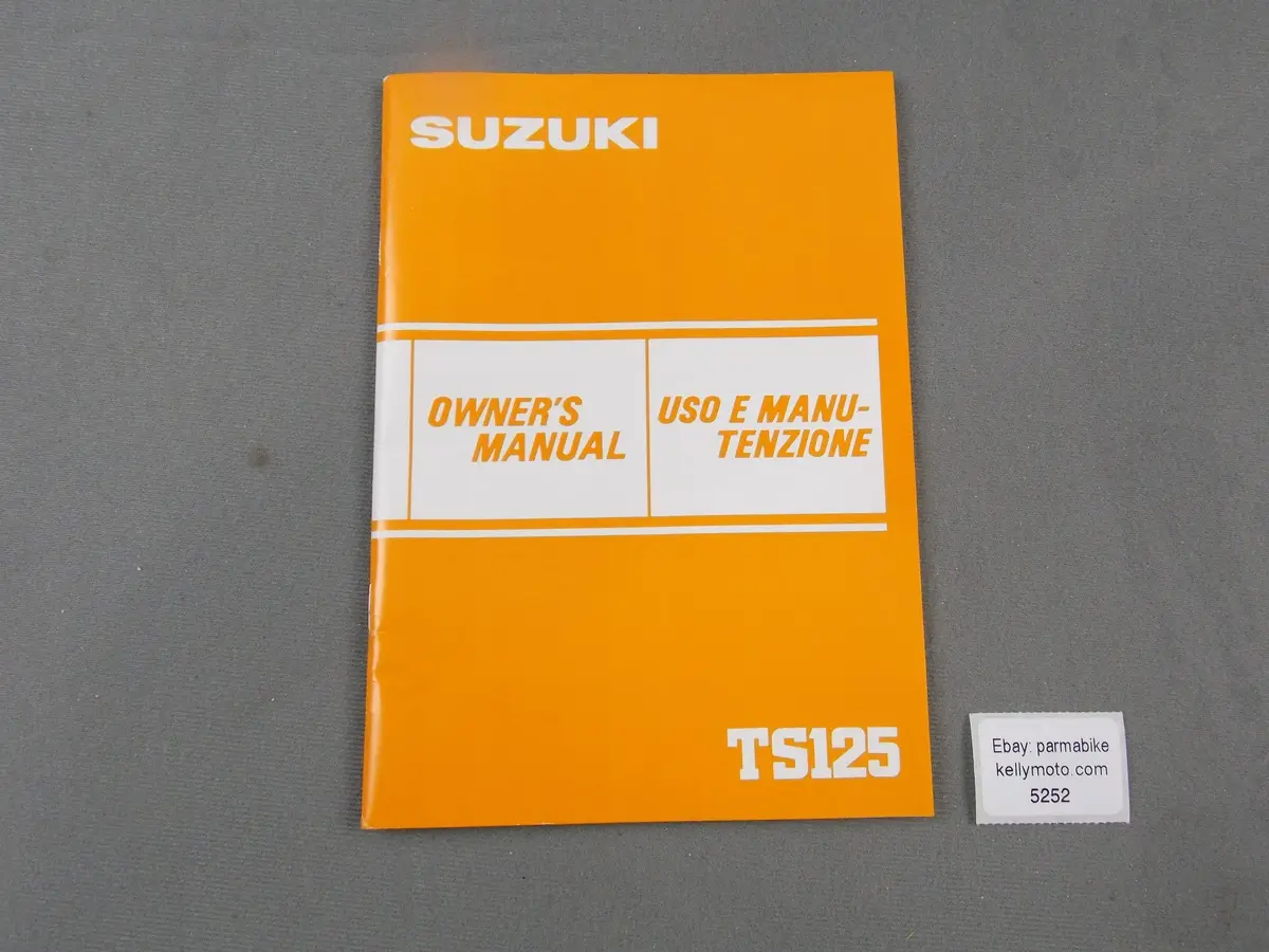 Suzuki 1983 Ts125 Owner's Manual Book English Italian 99011-48021-026 1