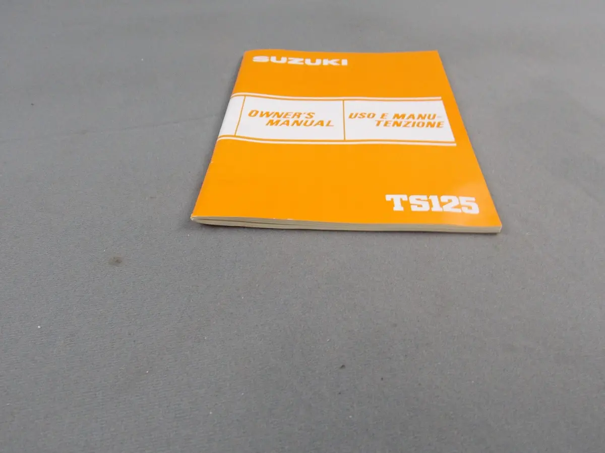 Suzuki 1983 Ts125 Owner's Manual Book English Italian 99011-48021-026 2