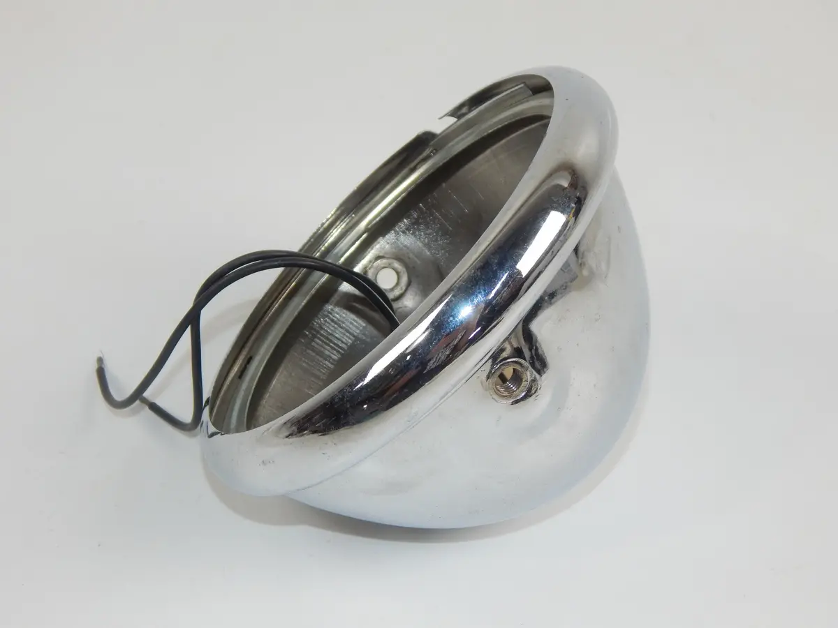 Chrome Bullet Headlight Shell D=5.75" Harley Custom Chopper Cafe Yamaha Kawasaki 1