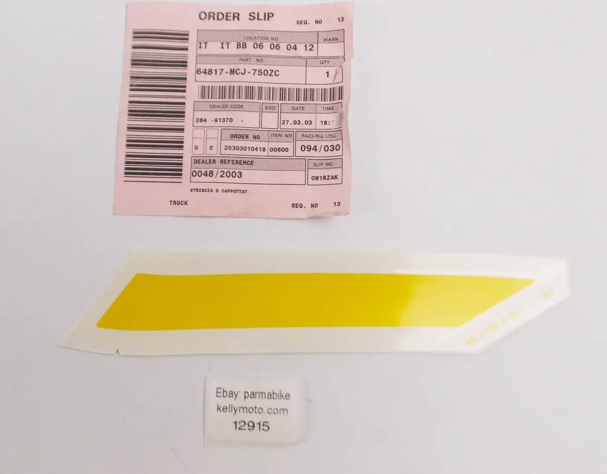 Oem Honda 2002 Cbr900 Stripe D Left Side (Type3) 64817-Mcj-750Zc | 64817Mcj750zc 1
