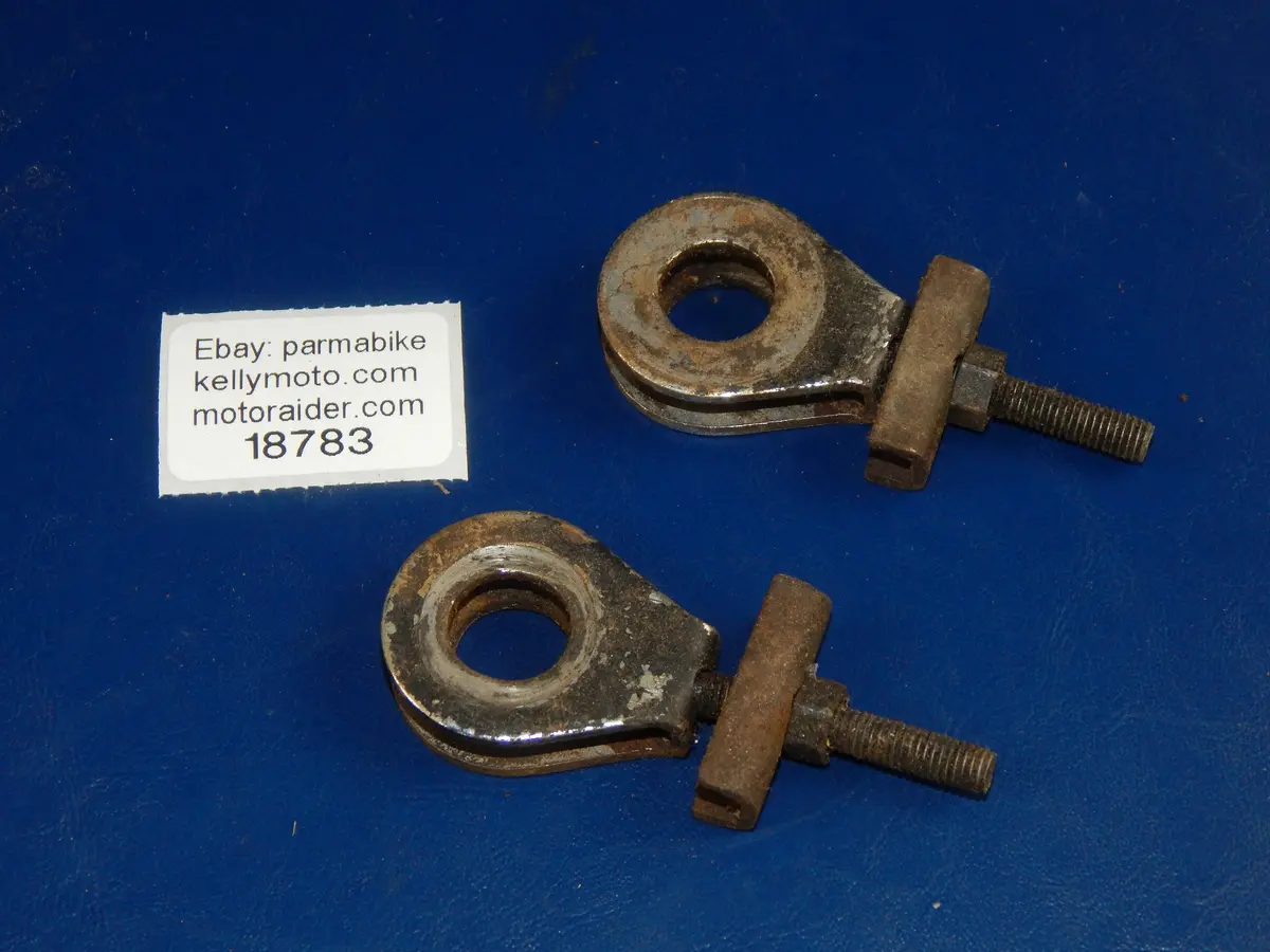 1Pr Of Rear Wheel Axle Chain Adjuster Vintage Moped Motorcycle Sachs 1