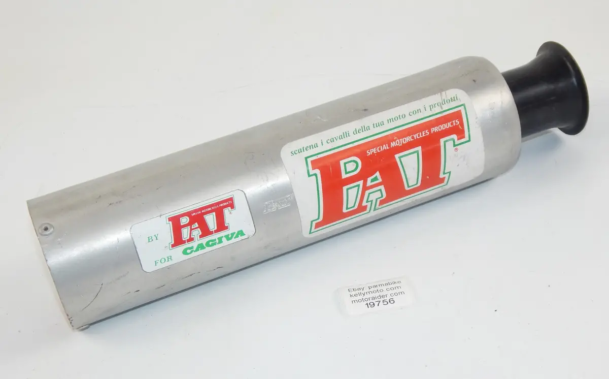 Pat Motorcycle Racing Muffler Silencer Exhaust Pipe Vintage Ducati Yamaha Cagiva 1