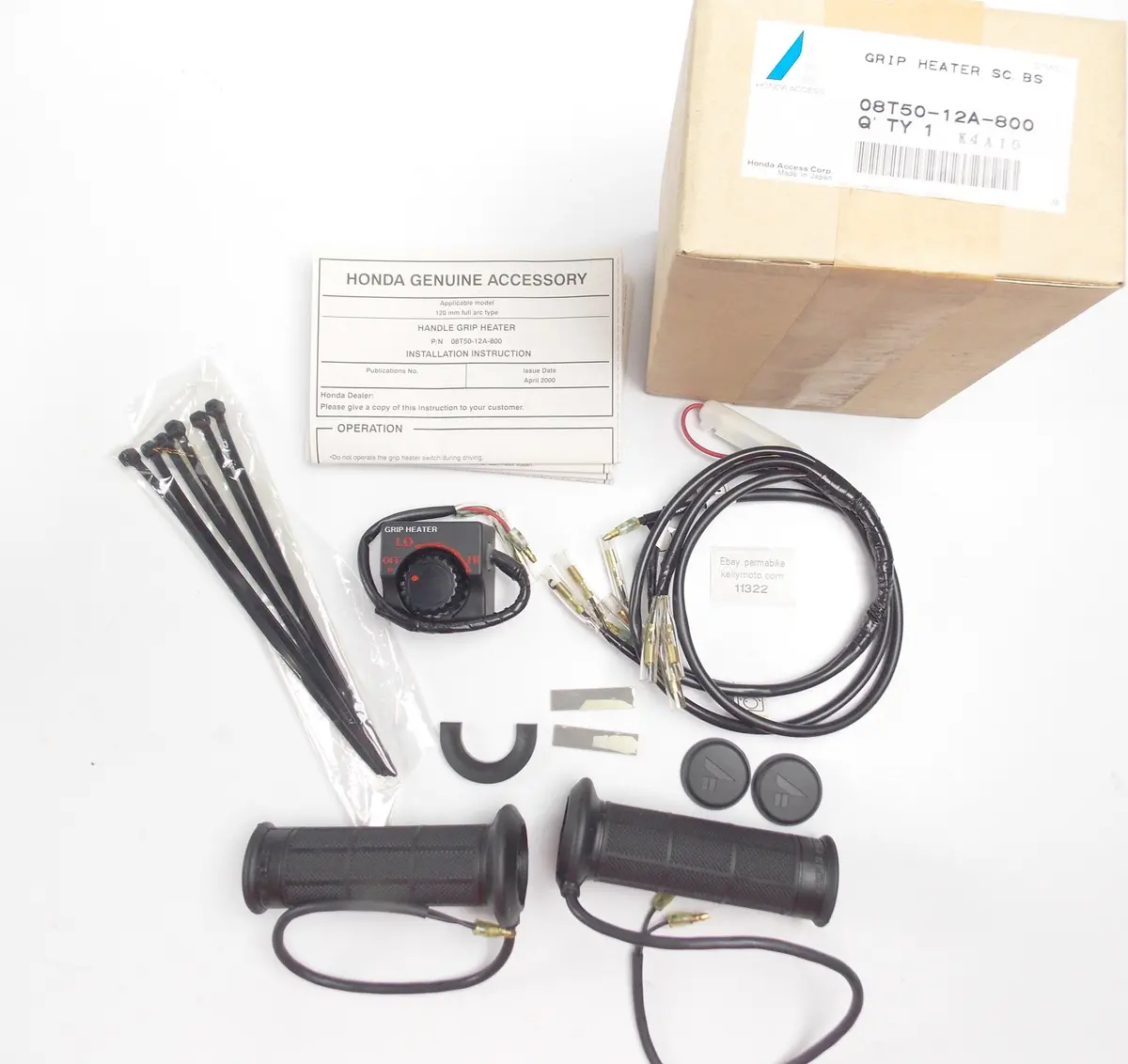Oem Honda 2001 Cb1100 2001-2002 Cb600 Grip Heater Kit (12A) Sc. Bs 08T50-12A-800 1