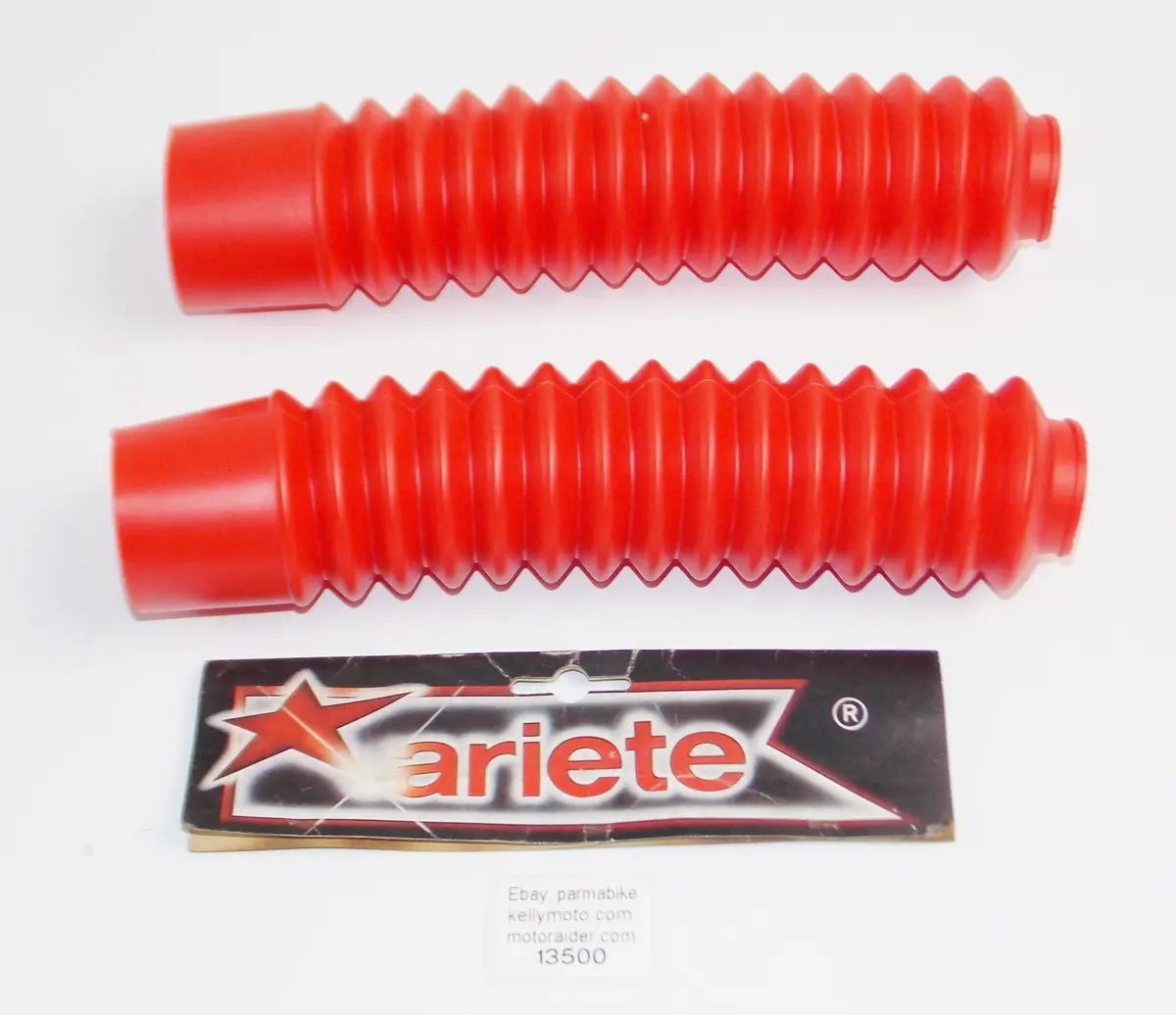 Ariete 6962 Front Fork Gaiters Dust Cover Red Aprilia Cagiva Beta Yamaha Maico 1