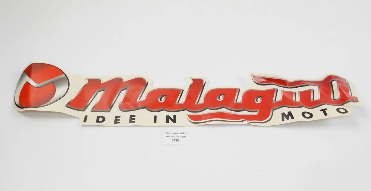 Big Oem "Malaguti" Scooter Sticker Decal Mark Length 23 1/4" X 4 1/4" 59X11cm 1