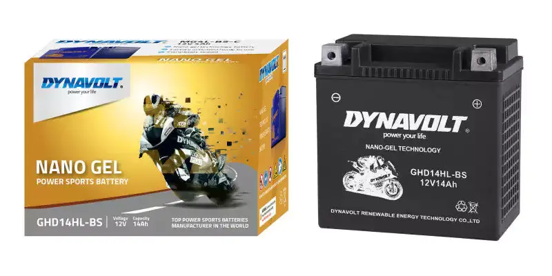 Dynavolt Ghd14hl-Bs (Ytx14hl-Bs) 12V 14Ah Nano Gel Battery For Harley-Davidson | Motovile Kuwait 1