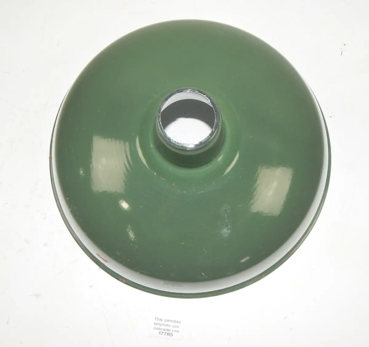 Vintage Metal Shop Light Shades Green Porcelain Enamel D=14" Garage Industrial H 2
