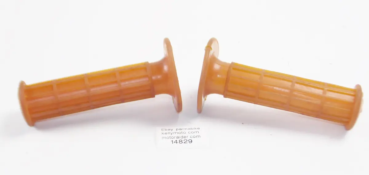 Vintage 22Mm Handlerbar Natural Rubber Grips Morini Ducati Laverda Guzzi Benelli 1