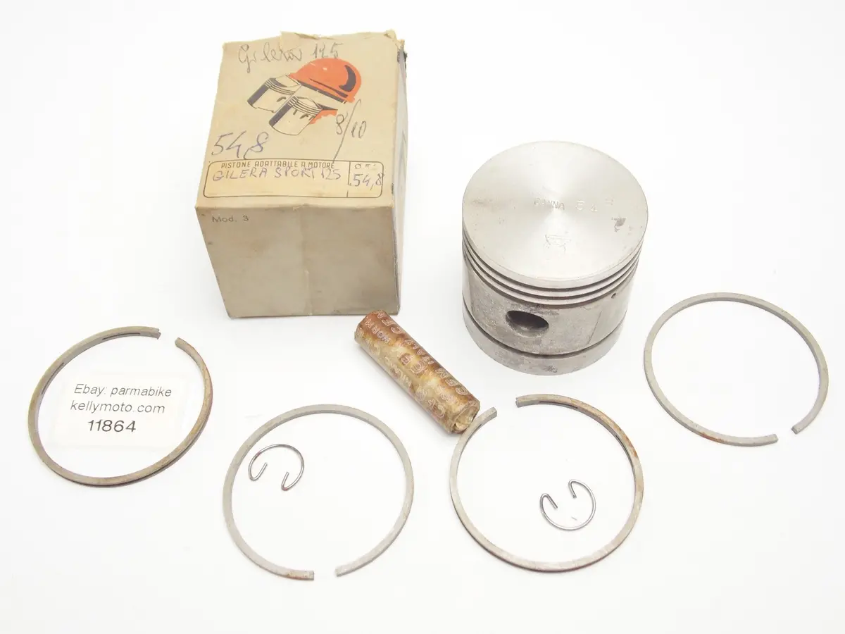 Nos Dinamin Piston + Rings + Pin + Clips Set Cpl. D. 54.8 Mm Gilera Sport 125 1