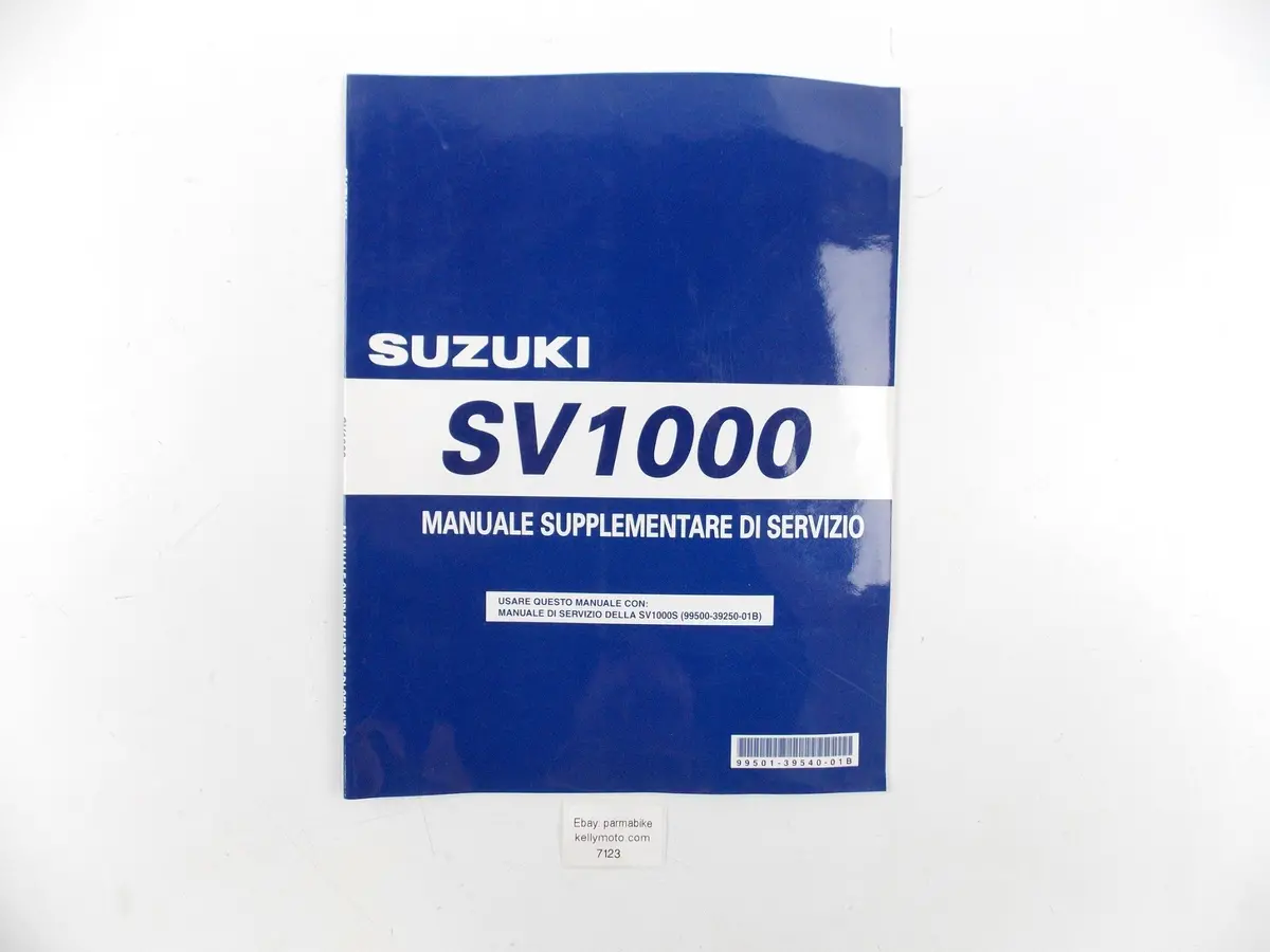 Suzuki  Sv1000 Supplement Service Manual Book Catalog Italian 99501-39540-01B 1