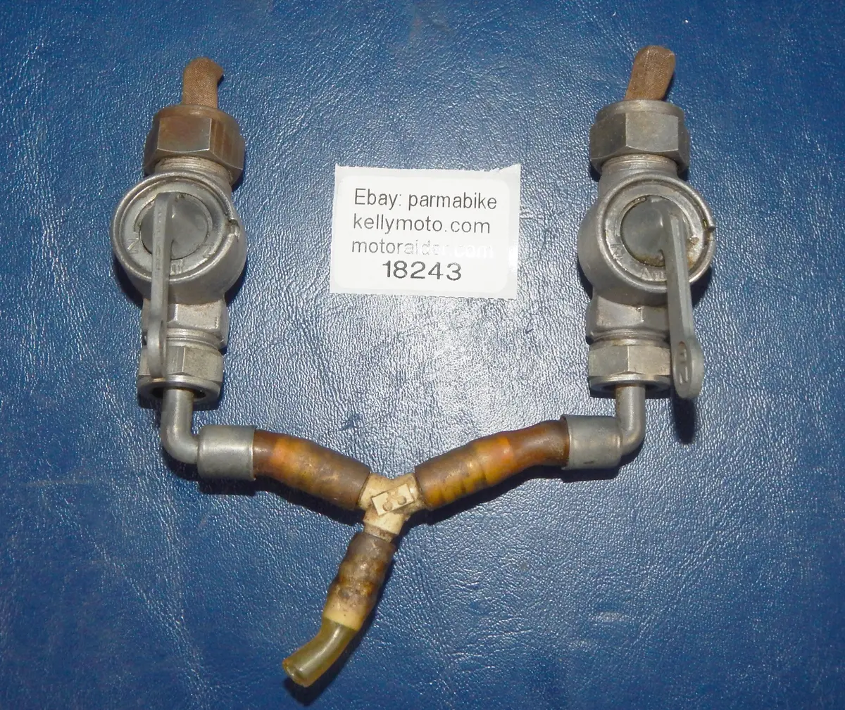Pair 1970'S Karkoma Petocock Fuel Valve Thread 16Mm Puch Maico Husqvarna 1