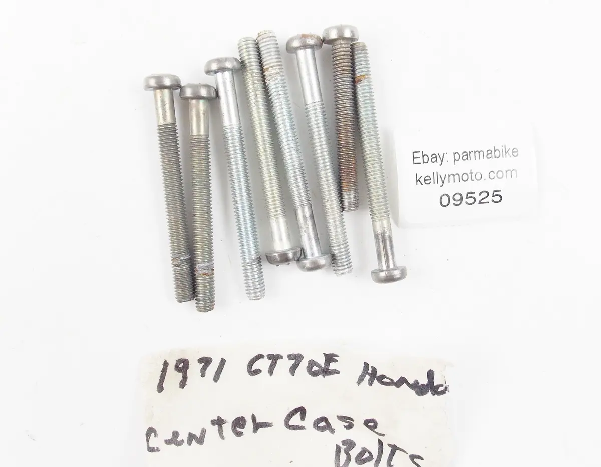 1971 Honda Ct70e Trail-70 Engine Motor Center Case Bolts Screws 1
