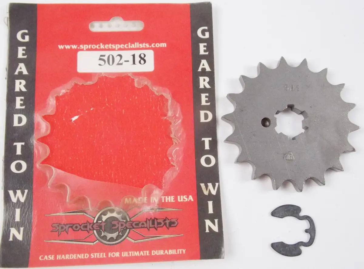 Sprocket Specialist Front Counter Sprocket 18T 6 Spline 502-18 E-Ton 1