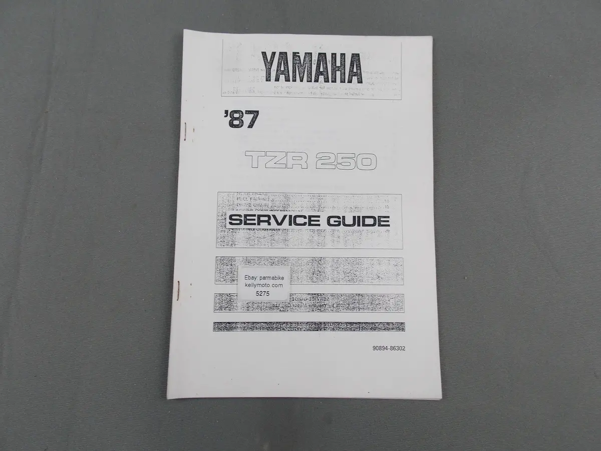 Yamaha 1987 Tzr 250 Service Guide Workshop Manual Book Italian 90894-86302 1