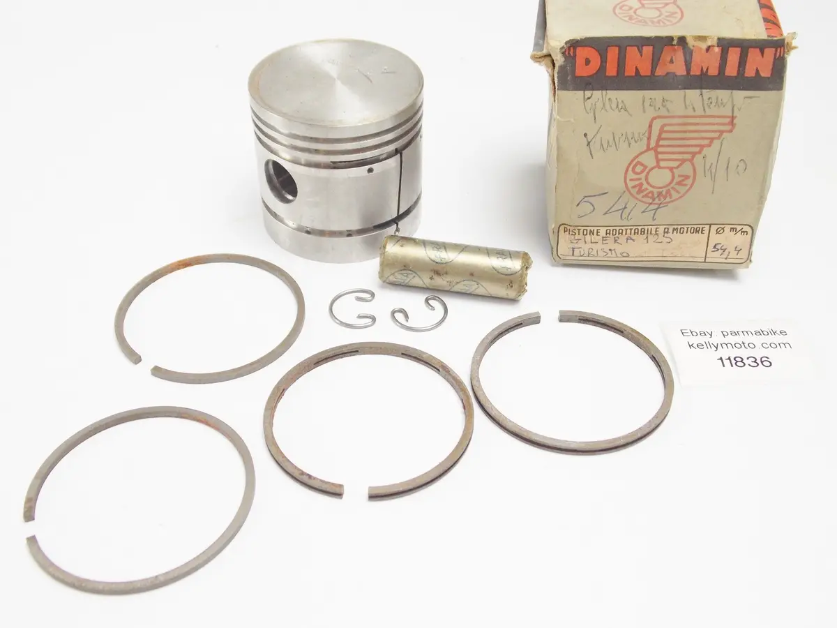 Nos Dinamin Piston+Rings+Clips+Pin Set Cpl 54.4 Mm Gilera 125Cc 4-Stroke Turismo 1