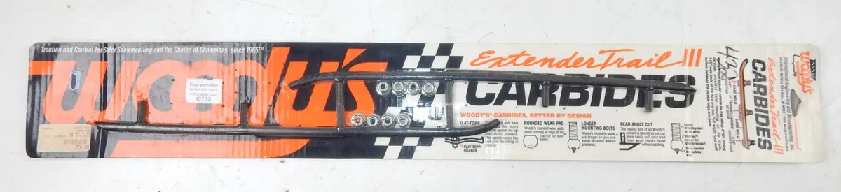 Woody's Wear Runners Bars W4-432 Carbides 4" Skandic 01 Mx Z 1996-1997 Ski Doo E 1