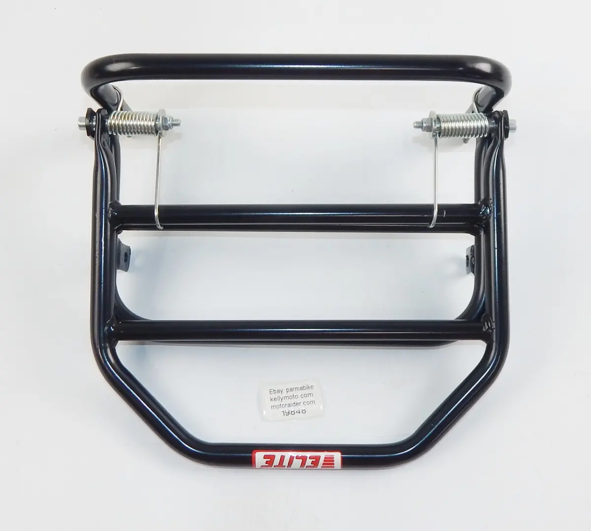 Elite Motorcycles Black Rear Rack Luggage Top Case Holder 11" X 10" Scooter 1