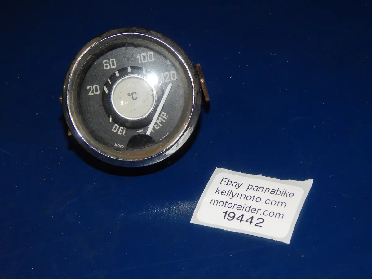 1950'S Vw Beetle Bug Oval Window Moto Meter Oil Temperature Gauge Vintage 1